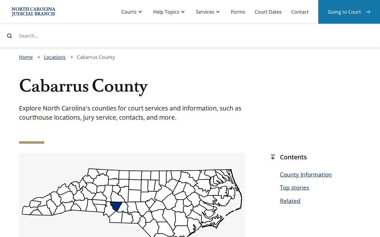 Cabarrus County court docket services hub