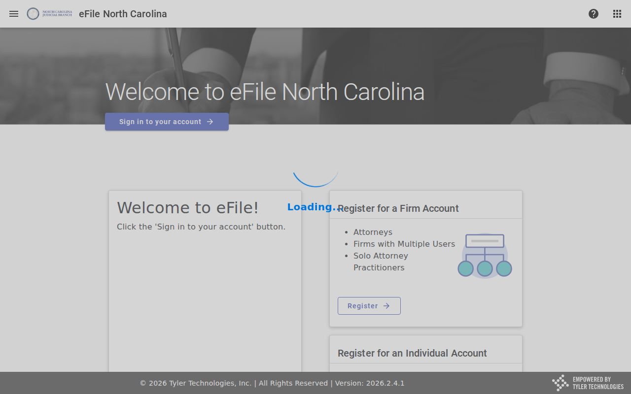 Cabarrus County civil court docket eFile filing system